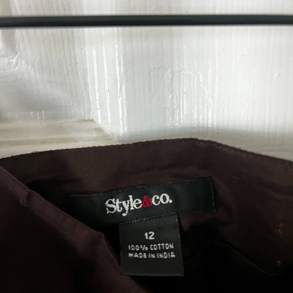 Style & Co. Brown Skirt with tan Accents